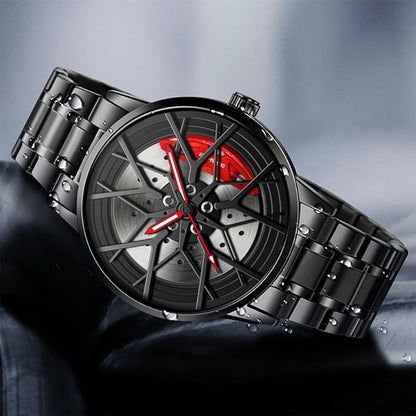 Men's Stereoscopic Car Wheel Watch