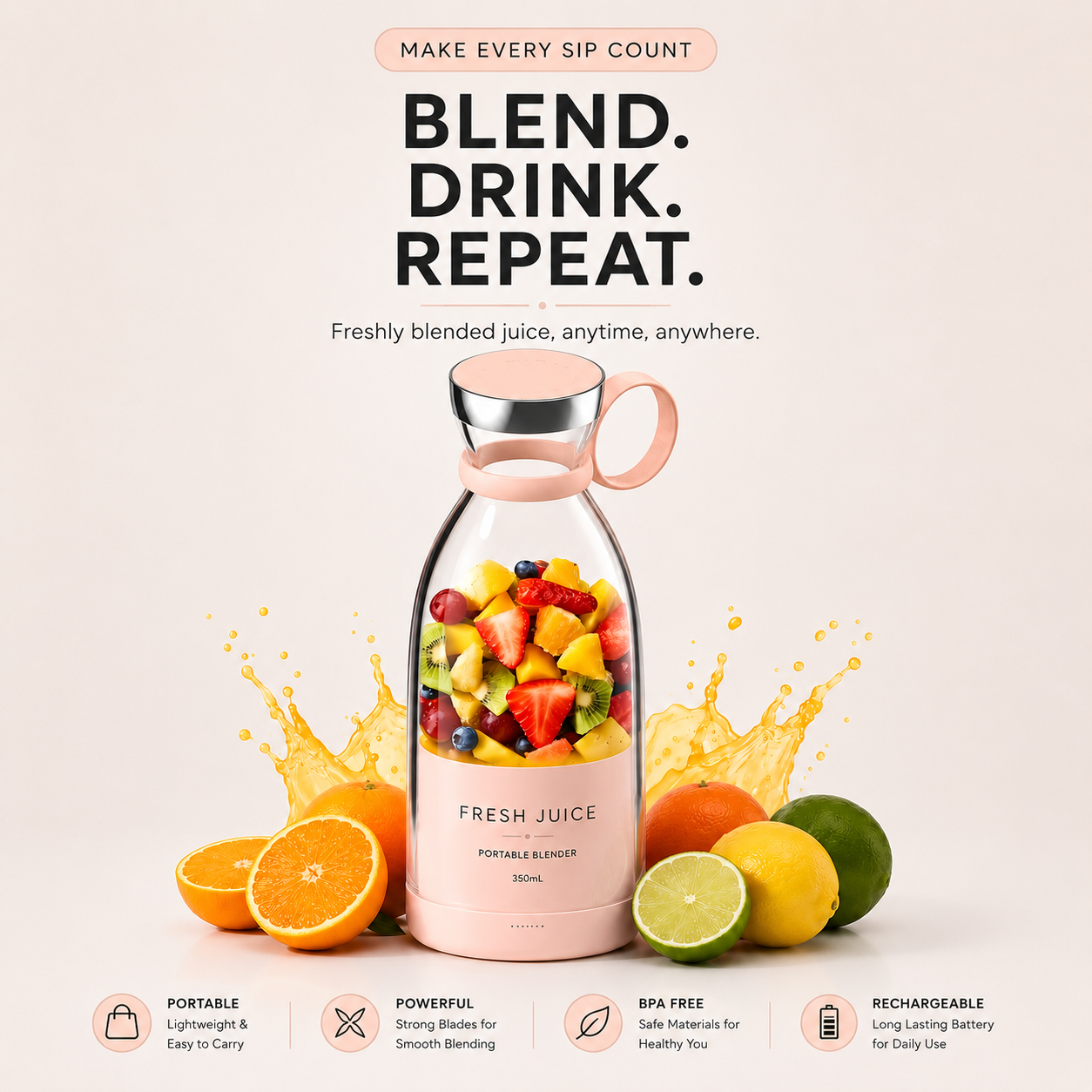 Portable Mini Blender for Juiceer