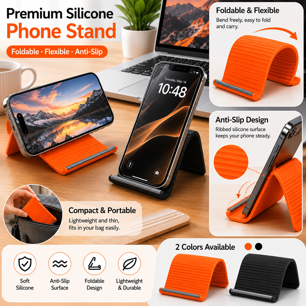 Foldable Silicone Phone Holder