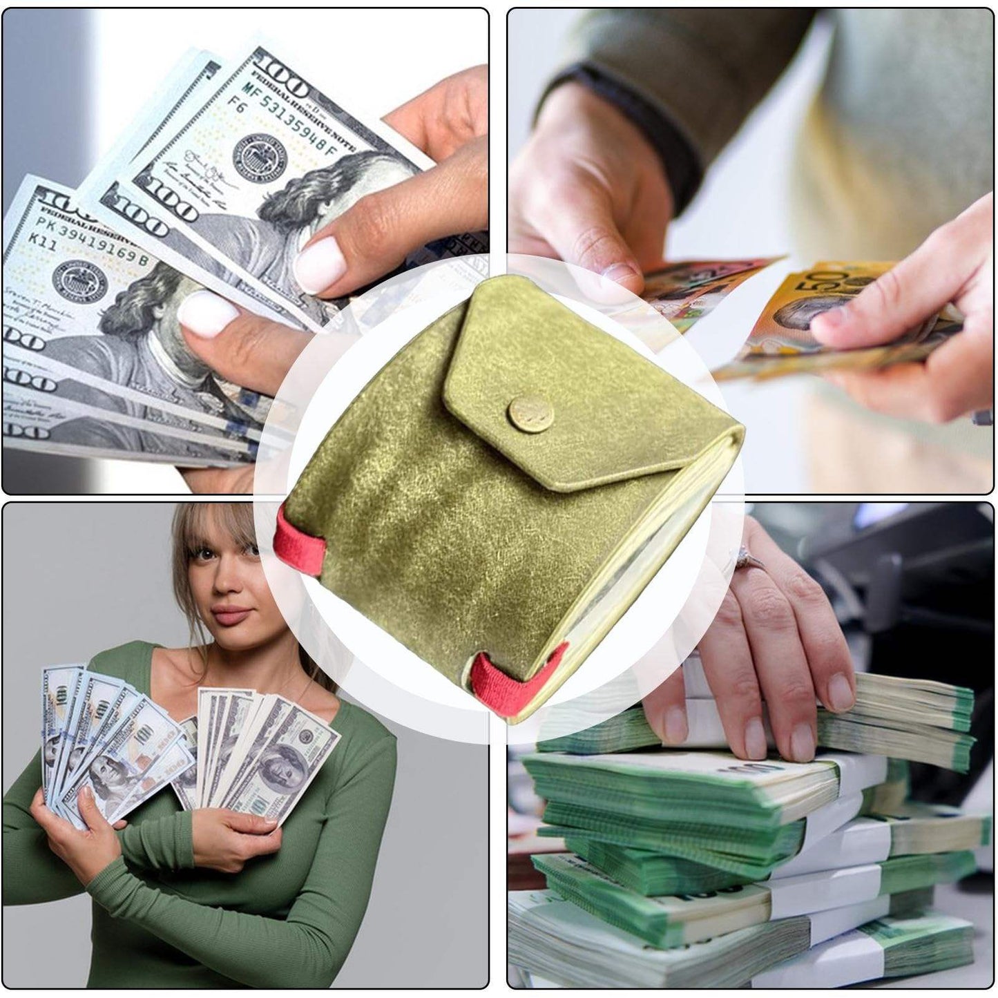 Leather Cash Wrap Wallet