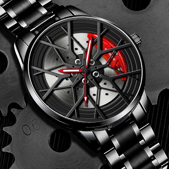 Men's Stereoscopic Car Wheel Watch