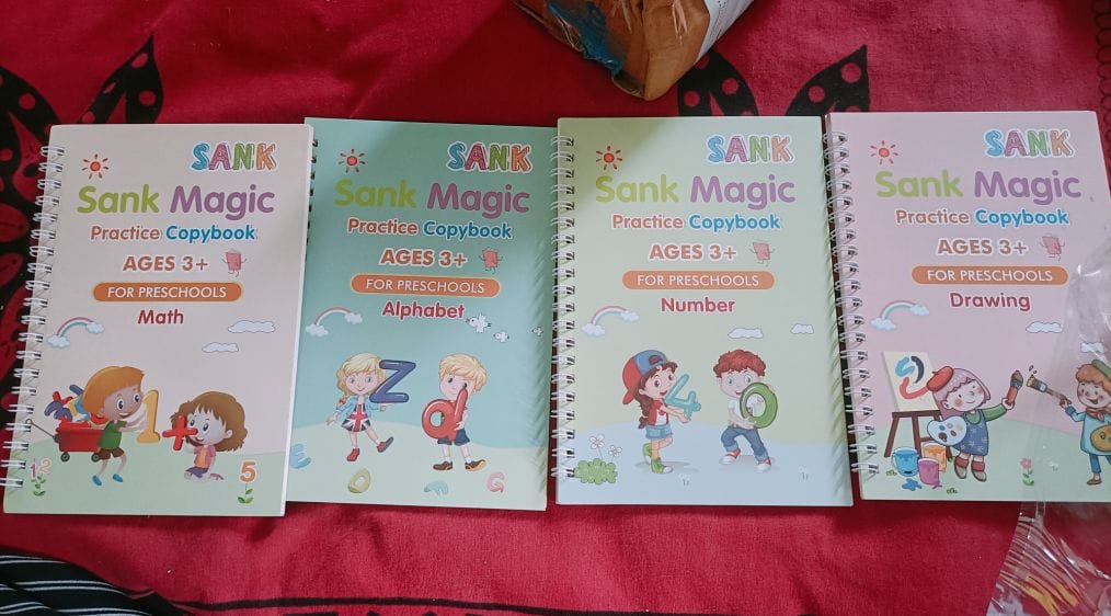 Reusable Magic Practice Set – 4 Guided Journals, 1 Pen, 10 Invisible Refills