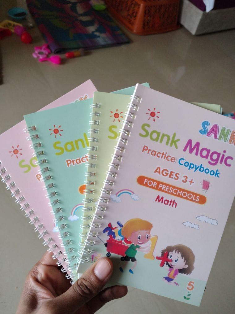 Reusable Magic Practice Set – 4 Guided Journals, 1 Pen, 10 Invisible Refills