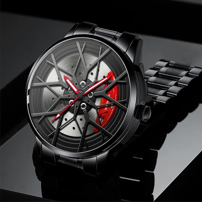 Men's Stereoscopic Car Wheel Watch