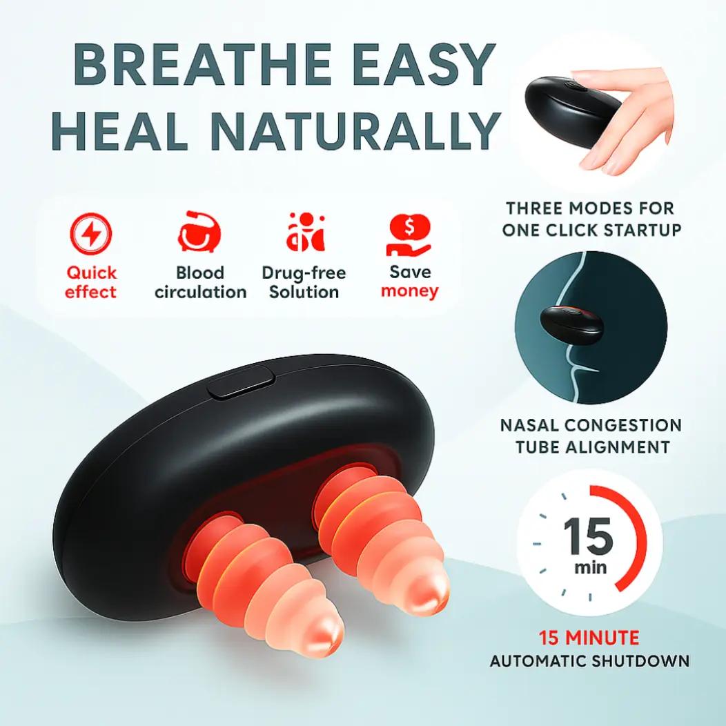 Portable Relief Red Light Therapy Instrument for Nose, Nasal Soothing Device - CL-VI-7478